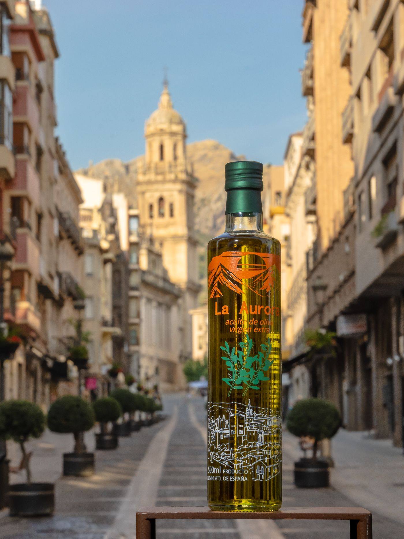 La Aurora bottle in the streets of Jaén